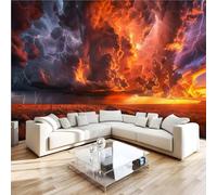 3D Photo Wallpaper Doomsday Storm Sunset Wall Mural Decoration Poste Premium Non-Woven Wall Mural Wallpaper Wall Art for Living Room Bedroom Children's Room W350xH256 7yf416