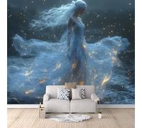 3D Photo Wallpaper Elf Queen 300(W) x210(H) cm Wall Mural Mysterious and Dreamy Non-Woven Peel and Stick Self-Adhesive for Living Room,Bedroom,Kids Room,Office