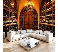 3D Photo Wallpaper Estate Lounge Vintage Wall Mural Decoration Poste Premium Non-Woven Wall Mural Wallpaper Wall Art for Living Room Bedroom Children's Room Office W300xH210 4yf23