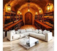 3D Photo Wallpaper Estate Wine Cellar Vintage Wall Mural Decoration Poste Premium Non-Woven Wall Mural Wallpaper Wall Art for Living Room Bedroom Children's Room Office W350xH256 4yf136