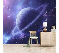 3D Photo Wallpaper Fantasy Planet Universe 400(W) x280(H) cm Wall Mural Deep Space Non-Woven Peel and Stick Self-Adhesive Premium Art Print Decor for Living Room Bedroom