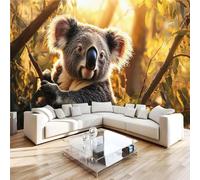 3D Photo Wallpaper Koala Forest Wall Mural Decoration Poste Wild Animals Premium Non-Woven Wall Mural Wallpaper Wall Art for Living Room Bedroom W200xH140 11yf49