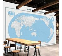 3D Photo Wallpaper Maps International 350x256 cm Non-Woven Wall Mural World Executive Wall Map Mural Wallpaper for Living Room Bedroom Dining Room Hotel Art Painting