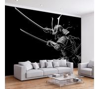 3D Photo Wallpaper Mural Ink Samurai Dual Swords W200 x H140 cm