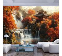 3D Photo Wallpaper Mural Poster Chinese style autumn landscape pavilion Chinese style autumn landscape pavilionWall Photo Art Poster Decorative Stickers Wall Background for Living Room Bedroom