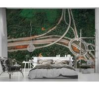 3D Photo Wallpaper Mural Trees Road Landscape,150x105cm Decor Wall Paper, Bedroom Living Room Home Poster Wall Decoration, Mural 3D Home Decor