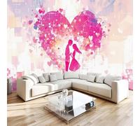 3D Photo Wallpaper Romance Love Couples Wall Mural Decoration Poste Premium Non-Woven Wall Mural Wallpaper Wall Art for Living Room Bedroom Children's Room W400xH280 6yf376