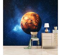 3D Photo Wallpaper Sci-fi Planet Mars 200(W) x140(H) cm Wall Mural The Mysterious and Magnificent Universe Non-Woven Peel and Stick Self-Adhesive Large Poster Living Room Bedroom Tv Background Wall