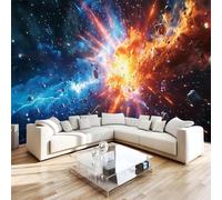3D Photo Wallpaper Starry Sky Universe Abstract Wall Mural Decoration Poste Premium Non-Woven Wall Mural Wallpaper Wall Art for Living Room Bedroom Children's Room W200xH140 5yf203
