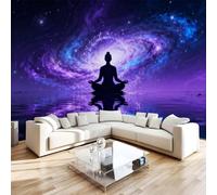 3D Photo Wallpaper Starry Sky Universe Meditation Wall Mural Decoration Poste Premium Non-Woven Wall Mural Wallpaper Wall Art for Living Room Bedroom Children's Room W200xH140 5yf49