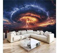3D Photo Wallpaper Storm Lightning Wall Mural Decoration Poste Premium Non-Woven Wall Mural Wallpaper Wall Art for Living Room Bedroom Children's Room Office W350xH256cm 1yf138