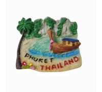 3D Phuket Island Thailand Fridge Magnet Travel Souvenir Refrigerator Decoration Resin Hand Painted Craft Collection