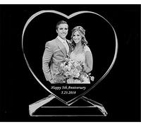 3D Picture Cube Unique 3D Photo Crystal Photo Frame Personalized Text Crystal Art Decor Custom Photo Gift Keepsake for Men Women Photo Cube Gifts(Style-1)