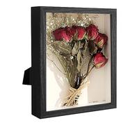 3D Picture Frame, 15 x 20 cm, Deep Wooden Object Frame for 3D Filling, Picture Frame, Deep Box with Acrylic Panel for Wall Hanging or Desktop, Family Memory Gifts (Black Wood Grain)