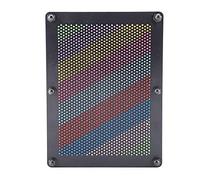 3D Pin Art Board, Rainbow Sensory Needles Fidget Palm Board, Classic Desktop Novelty Sculpture Impression Needle Art Toy, Pin Art Sculpture for Kids and Adult(Large-Black)