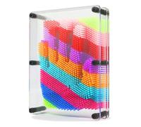 3D Pin Art Toy,Large Size 6" x 8" Plastic Board- Unique Rainbow Design Gift for Kids & Adults (Large)