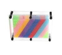 3D Pin Art Toy, Unique Metal 3D Pin Art Board Toy for Kids (, Plastic) 3D Pin Art Board Game Toy Classic Pin Desk Toys Sculpture for Children Adults (Transparent Medium)