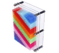 3D Pin Sculpture Art Board Toy for Creative Learning Fun for Children and Adults Black Plastic 20x15x5.5cm
