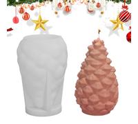 3D Pine Candle Mold: Christmas Silicone Mold for Candle Making, DIY Christmas Crafts, Soap, Resin and Chocolate Molding, Reusable Craft for Deco