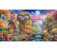 3D-Pink-heart 1000 Piece Jigsaw Puzzle for Adults - Recycled Cardboard Decoration 38x52cm/1000pcs