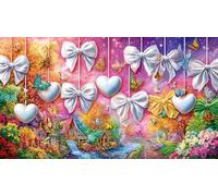 3D-Pink-heart 1000 Piece Jigsaw Puzzle for Adults - Recycled Cardboard - Decoration 38x52cm/1000pcs