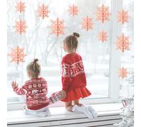 3D Pink Snowflake Hanging,12Pcs Christmas Snowflake Hanging with String for Winter Decorations,3 Size Glittery Foil Snowflake Pendant for New Year Birthday Party Wedding Holiday Home Supplies