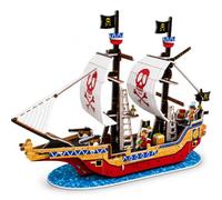 3D Pirate Ship Puzzle Model Kit for Kids - Build Your Own Pirate Boat Toy - No Glue Needed - Educational 3D Puzzle Gift for Boys Girls Kids & Adults Gifts For Him