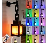 3D Pixel Lantern 16 Colors Rechargeable Night Light, LED Mood Lamp with Orange Light Lantern Keychain, Touch Switch & Remote Control, Wall Mounting Lights for Game Room Decor[Energy Class A]