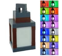 3D Pixelated Mine-craft Lantern Night Light - USB Rechargeable Night Lamp, 16 Colors LED Mood Light Touch Switch & Remote Control, Wall or Table Mounting Lights for Bedroom & Game Room Decor