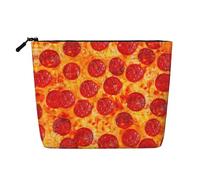 3D Pizza Pepperoni A Versatile Travel Makeup Bag, Ideal for Daily Routines and Business Journeys