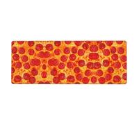 3D Pizza Pepperoni Gaming Desk Mat, Wide Surface Desk Pad for Keyboard, Mouse and Improved Gaming Stability