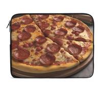 3D Pizza Pepperoni Laptop Sleeve 13inch Laptop Protective Case for Women Men Shockproof Computer Cover Portable Notebook Briefcases Computer Carrying Bag Lap Top Protector Compatible with Notebooks