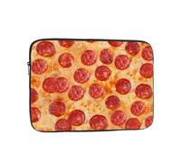 3D Pizza Pepperoni Laptop Sleeve for Women Men, 13 Inch Waterproof Laptop Bag Lightweight Notebook Computer Cover Bag