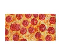 3D Pizza Pepperoni,Mouse Pad Large Desk Pad Computer Keyboard Mouse Mat with Non Slip Rubber Base 40 x 70 cm