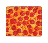 3D Pizza Pepperoni Non-Slip Rubber Base Mouse Pad with Lock Edge, Large Extended Desk Mat for Enhanced Game Work