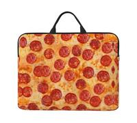3D Pizza Pepperoni Print 14in Laptop Case Sleeve Bag - Portable Handle, Ideal for Business Trips, Commuting, and Travel