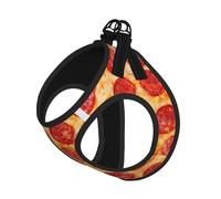 3d Pizza Pepperoni Print Harness Leash Set For Cats And Dogs, Reflective Adjustable, Soft Breathable Mesh Vest With Escape-Proof Lead, For Small Pets And Kitten Puppies