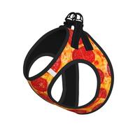 3d Pizza Pepperoni Print Harness Leash Set For Cats And Dogs, Reflective Adjustable, Soft Breathable Mesh Vest With Escape-Proof Lead, For Small Pets And Kitten Puppies