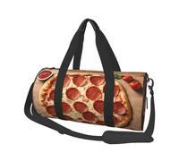 (3D Pizza Pepperoni) Print Round Large Travel Bag - Multi-Compartment Organizer Lightweight for Trips & Sports