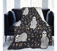 3D Planet Sloth Fleece Blanket, 3D Printing Throw Blanket, Soft Fluffy Flannel Blankets for Kids Adults Child, for Bed, Sofa and Couch, 70x100cm