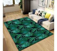 3D Plant Palm Leaves Area Rug Floor Door Mat Carpet Bottomless Hole Optical Illusion Area Rug, Anti-Skid Non-Woven Doormat For For Living Room Bedroom Kitchen 100 X 200 Cm, Easy Clean /5883127761796