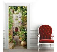 3D Plants and Flowers Door Art Self-Adhesive Door Sticker Poster Wallpaper Mural Wall Sticker Photo 100 X 215 Cm PVC Removable Door Decoration for Living Room Bedroom Bathroom Kitchen -94118641965135