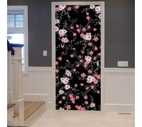 3D Plants and Flowers Door Art Self Adhesive Door Sticker Poster Wallpaper Mural Wall Sticker Photo 90 X 210 Cm for Living Room Bedroom Bathroom Kitchen Office PVC Removable Door Decor-3110784800864