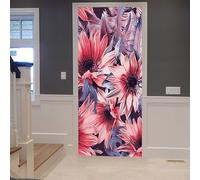 3D Plants and Flowers Mural Sickers Door Sticker Wallpaper Decals Home Decoration Door Stickers for Interior Doors The Doors Vinyl 85 X 215 Cm - Children's Room Boys and Girls Room Doo-82038152292477