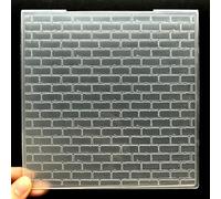 3D Plastic Embossing Folder Template Christmas Themed Brick Wall Texture 6 x 6 inch for Card Making DIY Scrapbooking Paper Crafting Handmade Crafts Scrapbooking Arts Supplies Scrapbook Decor