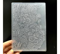 3D Plastic Embossing Folder Template Lace Pattern Texture A6 Size for Card Making DIY Scrapbooking Paper Crafting Handmade Crafts Scrapbooking Arts Supplies Scrapbook Decor