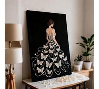 3D Plastic Pearl Painting Set - DIY Pearls Diamond Dot Paintings Kit by Numbers for Adults/Beginners, Gemstone Art Crafts for Gift Home Wall Decor -Frameless 30x40cm (Butterfly Beauty)