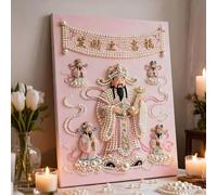 3D Plastic Pearls Diamond Painting Set - DIY Diamonds Dot Paintings by Numbers for Adults/Beginners, Gemstone Art Crafts for Gift Home Wall Decor -Frameless (30 * 40cm,Pink God of Wealth 2)