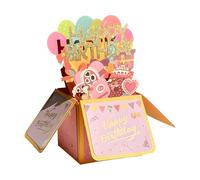 3D Pop Up Birthday Card, Durable & Creative Gift - Revealing Vibrant Balloons and Decorations & Interactive Gift for Women, Men, Teens - Perfect for Birthday Celebrations & Best Friend Surprises