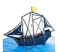 3D Pop Up Birthday Card, Encouragement Card, Graduation Card, Sailing Boat Card with Envelope, Smooth Sailing